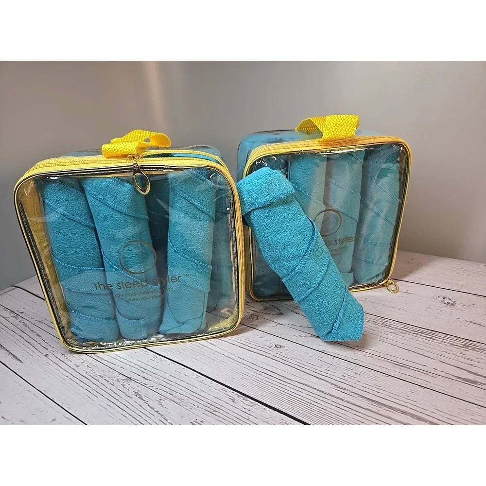2 Pk Sleep Styler Large Hair Curlers Absorbent Heat Free‎ Rollers Memory Foam